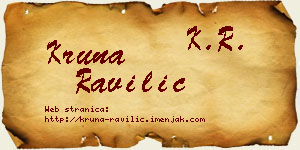 Kruna Ravilić vizit kartica